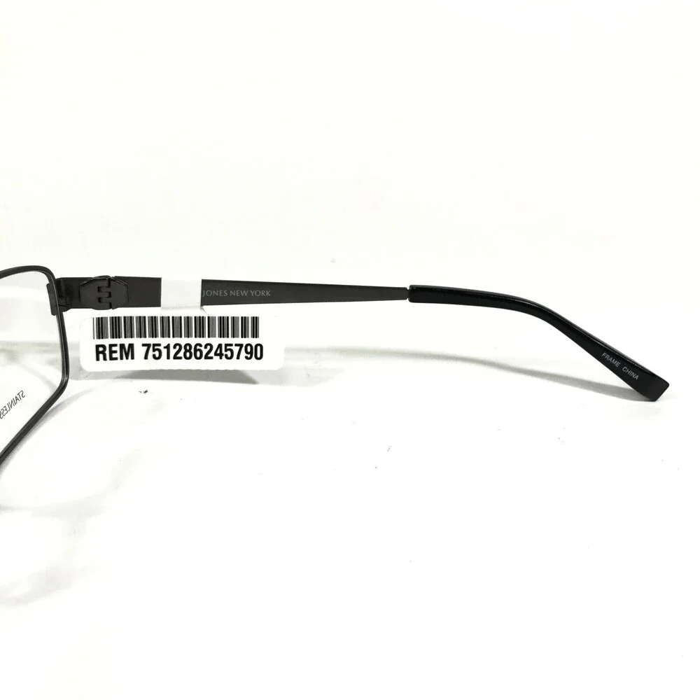Jones New York Eyeglasses Frames J340 GUNMETAL Grey Rectangle Full Rim 56-18-140